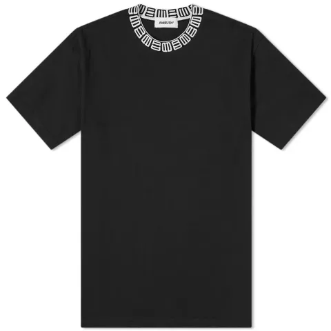 Monogram Rib Collar T-Shirt