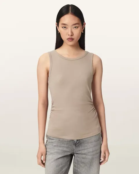 Katarina Boat Neck Slim Fit Tank Top