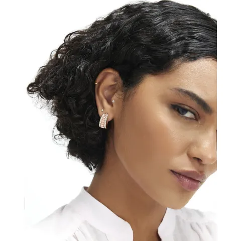 River Island Baguette Stone Hoop Earrings