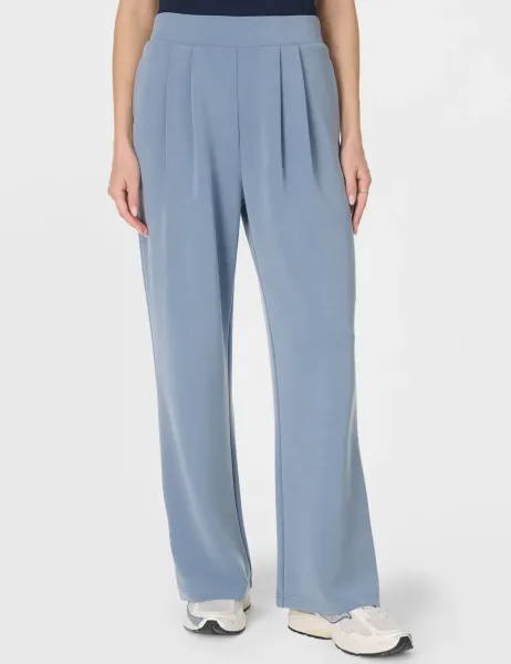 Sweaty Betty High Waisted Wide Leg Cargo Trousers Blue Denim