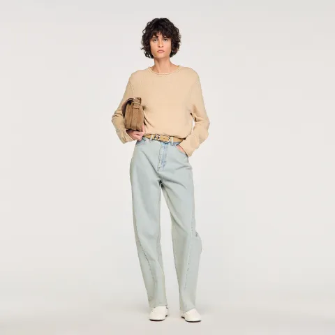 SANDRO Bouclé cotton jumper