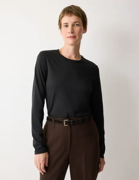 Jigsaw Pure Cotton T-Shirt Black