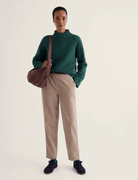 Seasalt Cornwall Wool Rich Roll Neck Oversized Jumper Teal