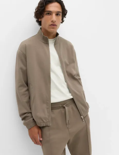 Marks & Spencer Ultimate Cotton Rich Full Zip Sweatshirt Mocha
