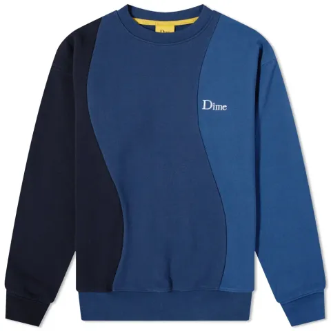 Wavy 3-Tone Crew Sweat