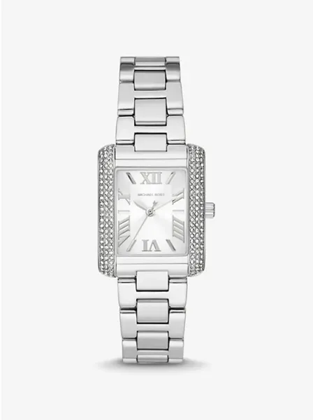 Michael Kors Mini Emery Pavé Silver-Tone Watch