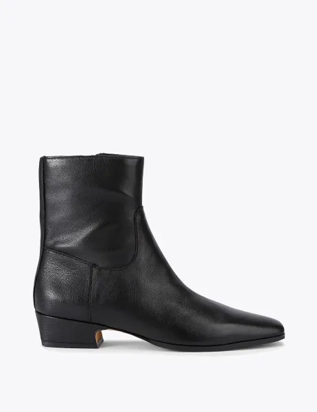 Steve Madden Dusty Leather Ankle Boots Black