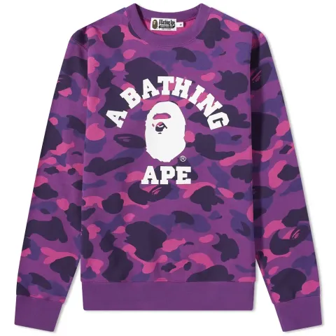 Colour Camo College Crew Sweat