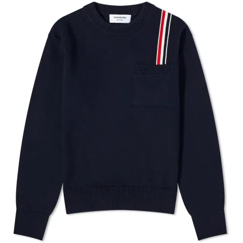 Intarsia RWB Stripe Crew Neck Jumper