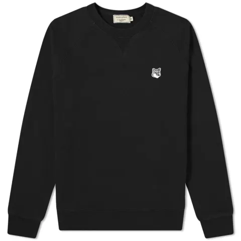 Maison Kitsuné Grey Fox Head Patch Classic Crew Sweat