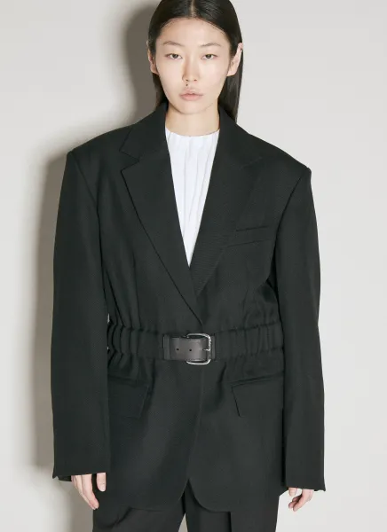 Tailored Blazer With Intergrate Belt