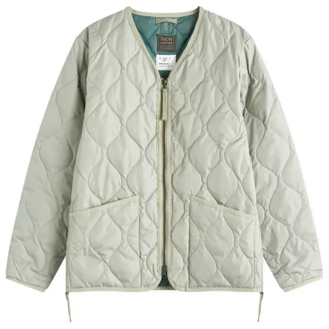 Military Zip V-Neck Down Jacket