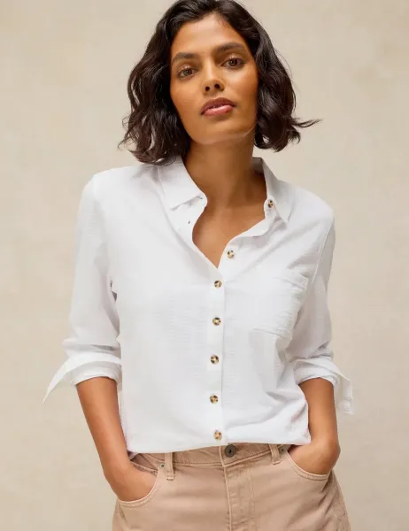 White Stuff Tilly Pure Cotton Collared Shirt