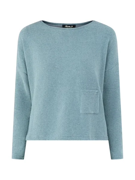 Mama B Cotton Blend Boxy One Pocket Boat Neck Jumper