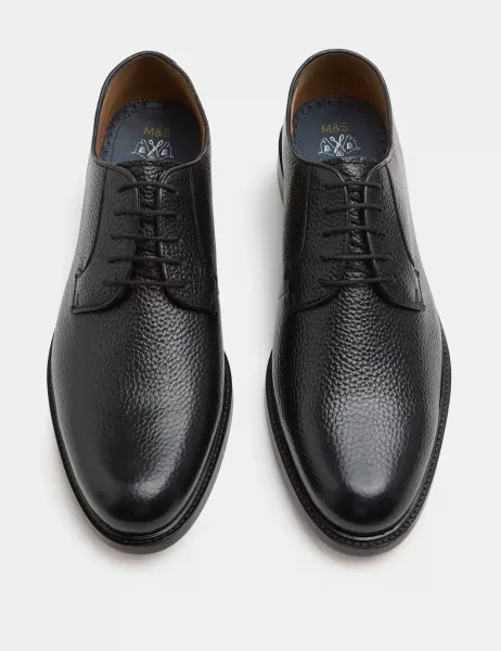 M&S SARTORIAL Leather Derby Shoes Black