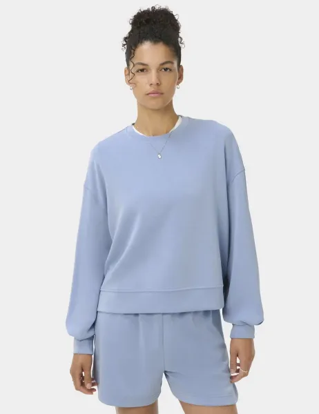 Sweaty Betty Sand Wash CloudWeight Modal Blend Sweatshirt Light Blue