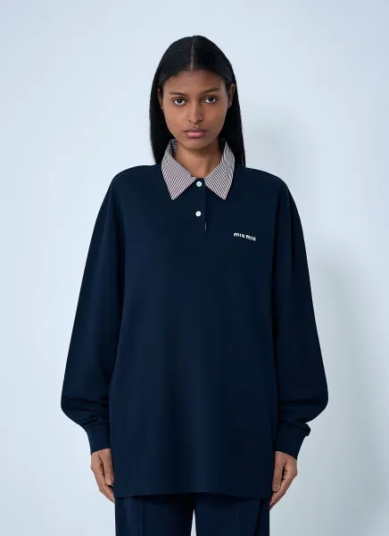 Collared Long Sleeve Polo Shirt