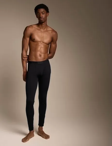 Boss Cotton Rich Long Johns Black