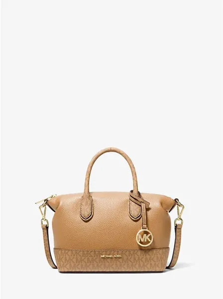 Michael Kors Hyde Small Pebbled and Signature Logo Satchel