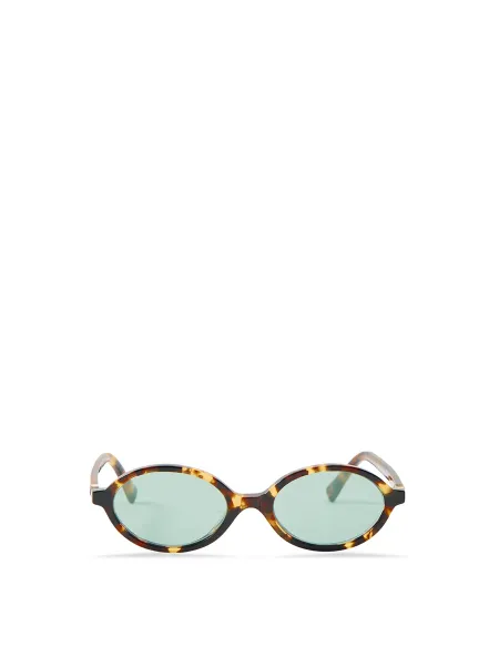 MIU MIU 0MU 04ZS Round Sunglasses Honey Havana