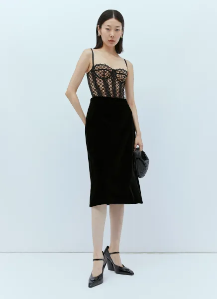 Velvet A-Line Skirt