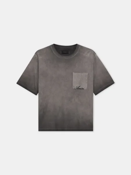 FADED POCKET BOX TEE - Black