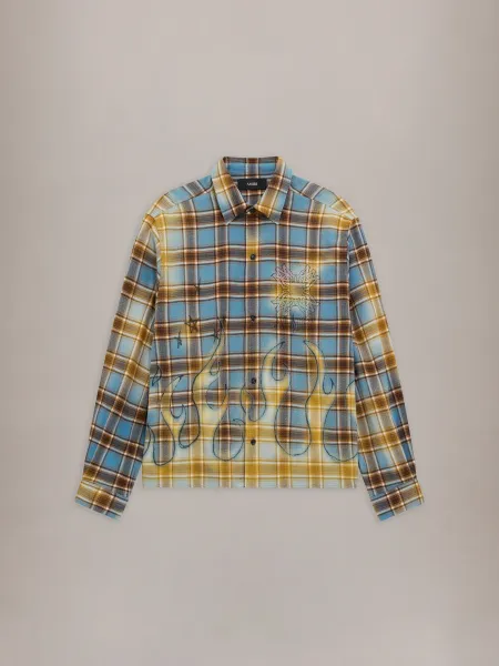 MA QUAD BLEACHED FLANNEL - Blue