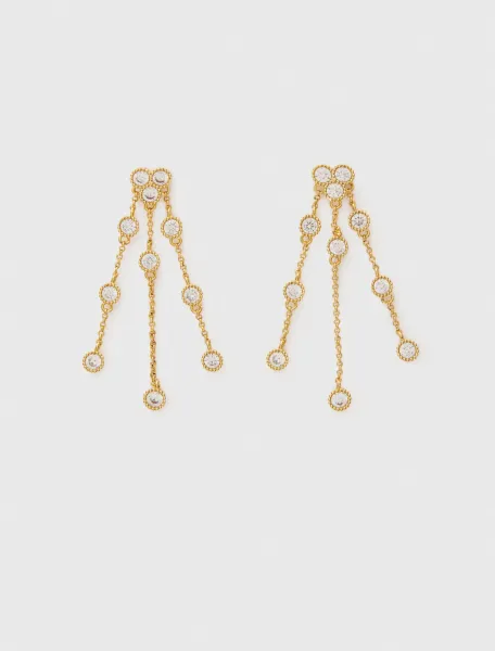 Gold-plated recycled brass earrings