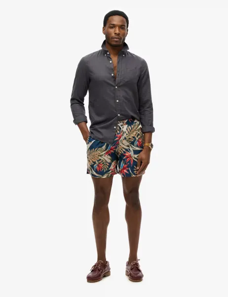 Superdry & Co Hawaiian Print Swim Shorts Navy Mix