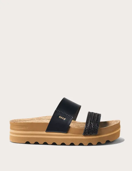Cushion Vista Hi Flatform Sandals Black