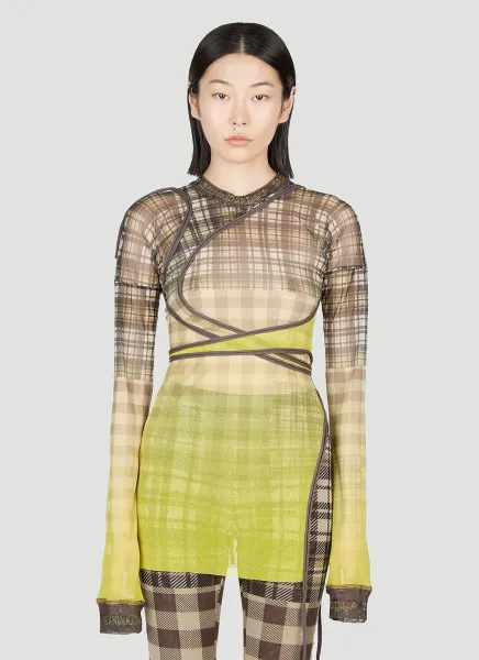 Deconstructed Plaid Top