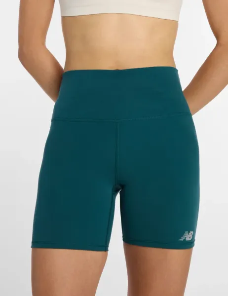 New Balance Harmony High Waisted Sports Shorts Dark Teal