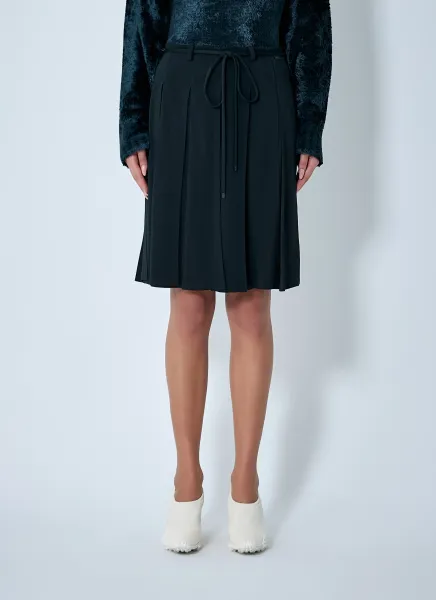Pleated Midi Skirt