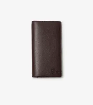 Pop Check Continental Wallet in Peat brown/sand beige - Men, Leather