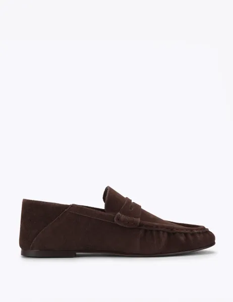 Steve Madden Suede Flat Convertible Moccasin Loafers Brown