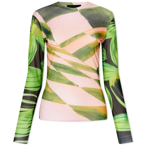 Long Sleeve Mesh Top