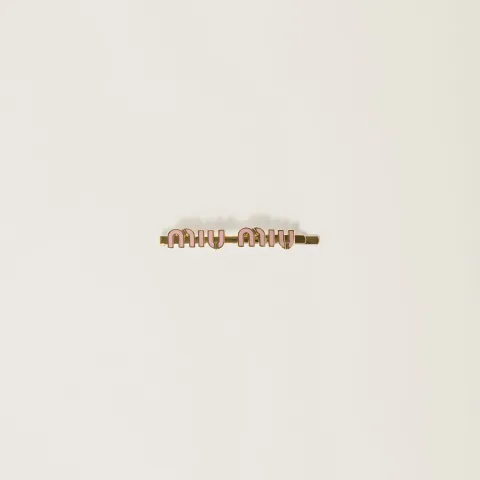 Enameled metal hair clip