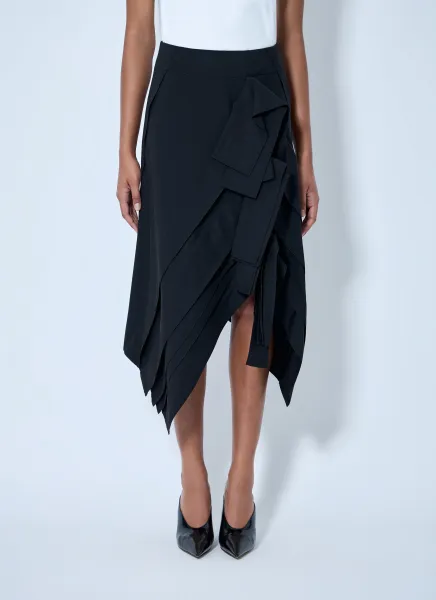 Asymmetric Layered Skirt