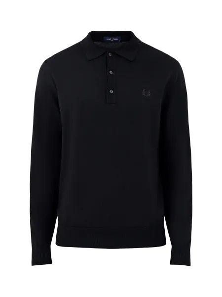 Classic Knitted Long Sleeve Polo Shirt