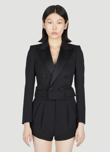 Cropped Tuxedo Blazer