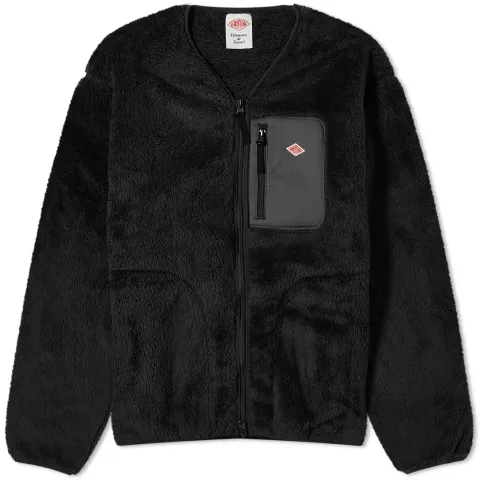 High Pile Fleece V Neck Jacket