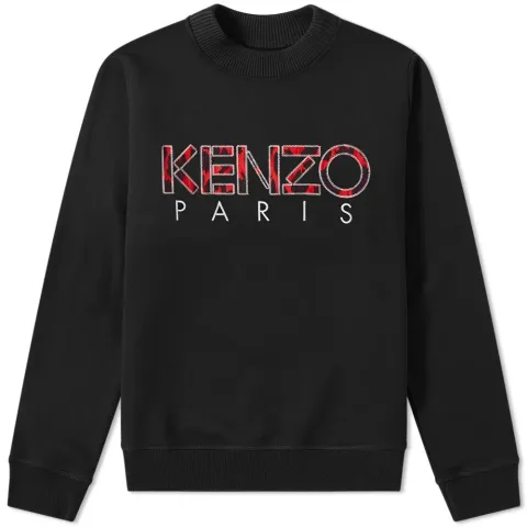 Paris Logo Woven Crew Sweat
