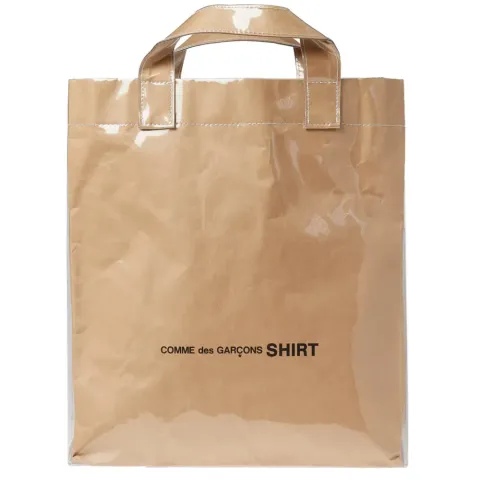 Comme des Garcons SHIRT PVC Kraft Paper Messenger Tote Bag