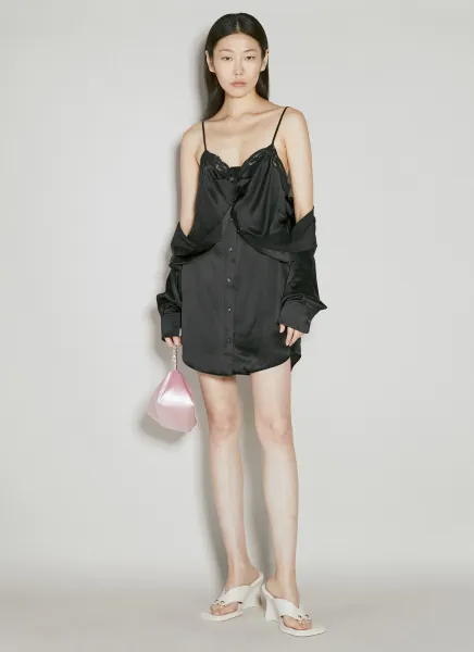 Layered Button Down Dress With Camisole