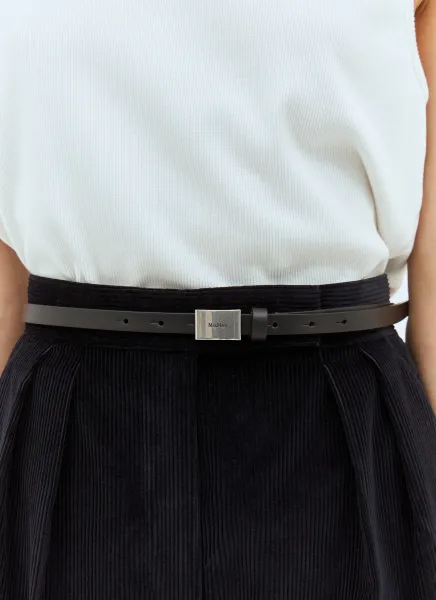 Logo Tag Leather Belt