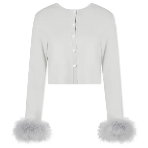 Fluffy Cuff Knitted Cardigan