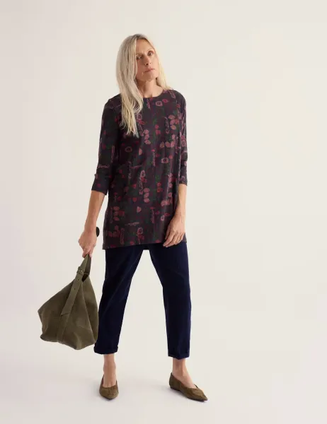 Seasalt Cornwall Pure Cotton Printed Tunic Pink Mix