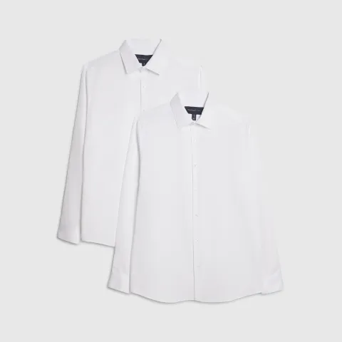 River Island Premium Slim Fit Pack Of 2 Shirts