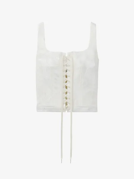 Fil Coupé Floral Corset Top