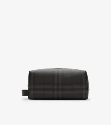 City Check Travel Pouch in Iron grey - Men, Technical, Cotton